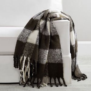 Pottery Barn Buffalo Check Faux Mohair Throws